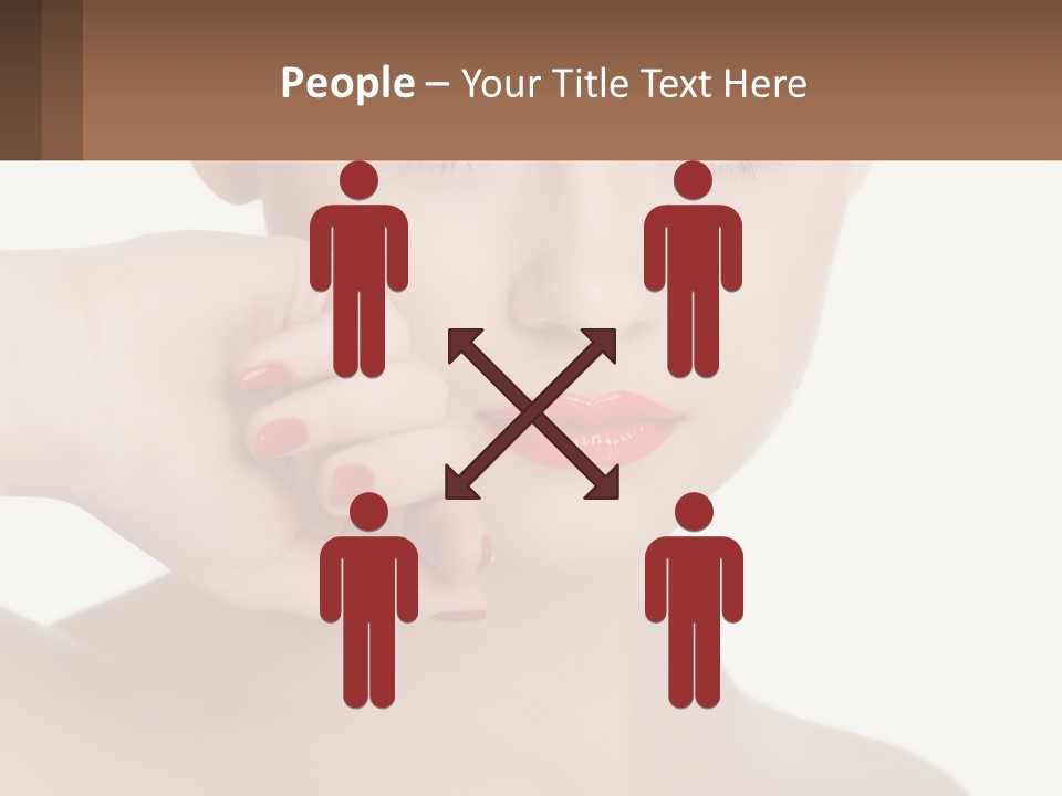 A Woman With A Red Lipstick On Her Lips PowerPoint Template