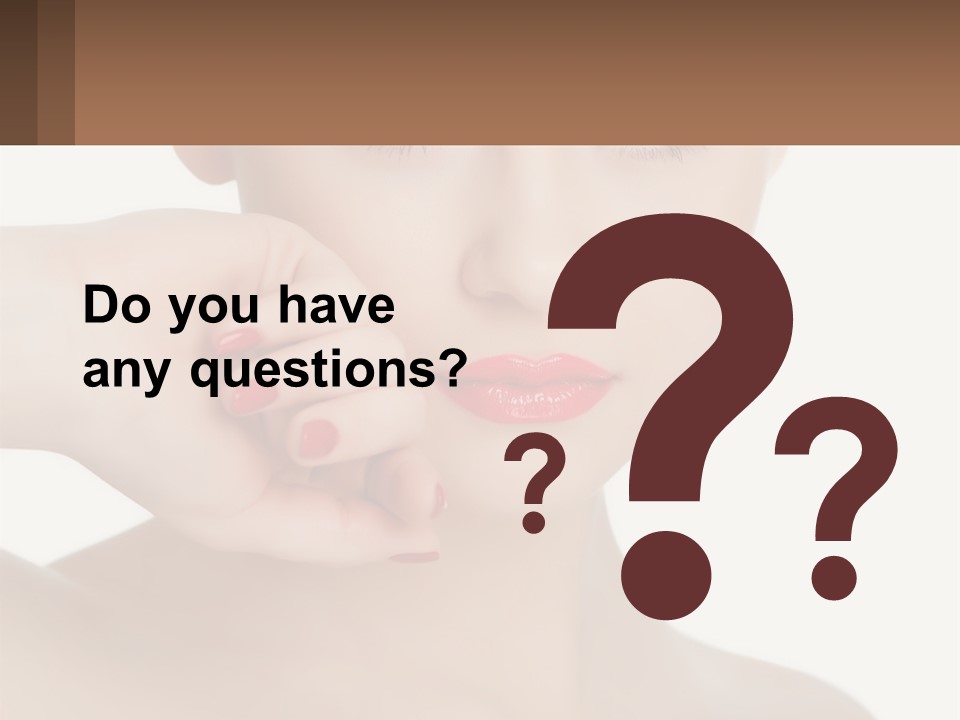 A Woman With A Red Lipstick On Her Lips PowerPoint Template