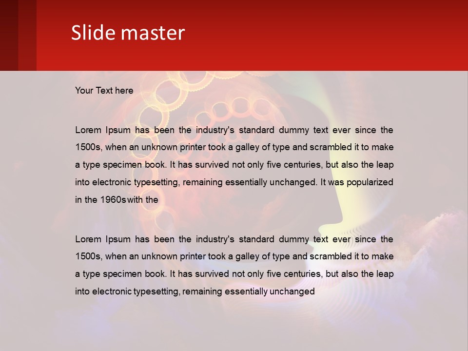 A Person's Head With A Colorful Background PowerPoint Template