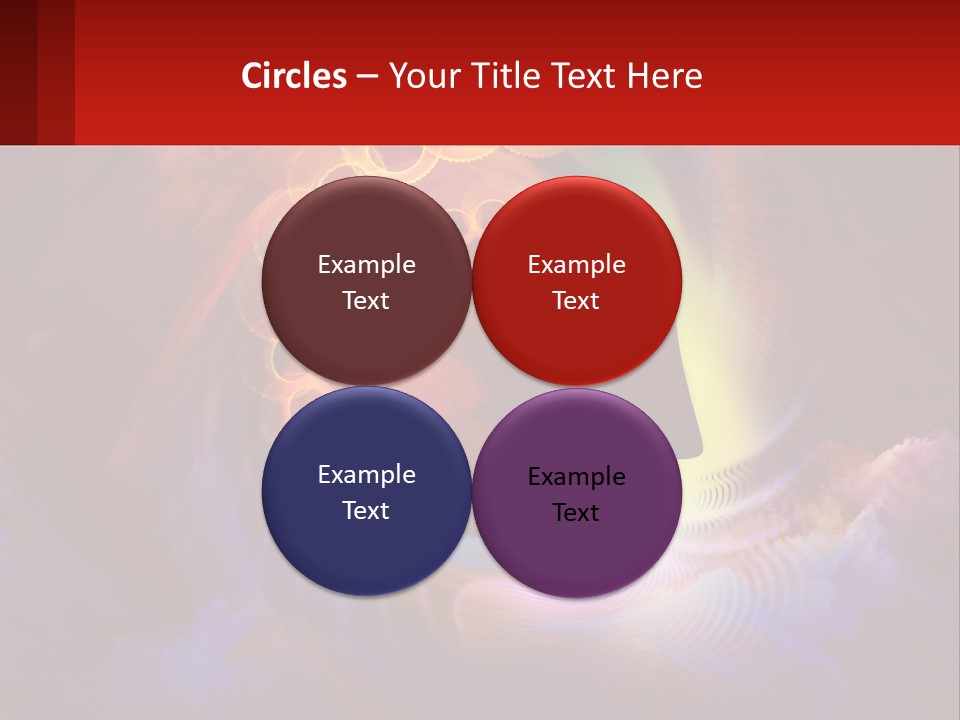 A Person's Head With A Colorful Background PowerPoint Template