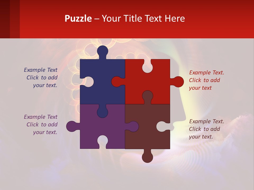 A Person's Head With A Colorful Background PowerPoint Template