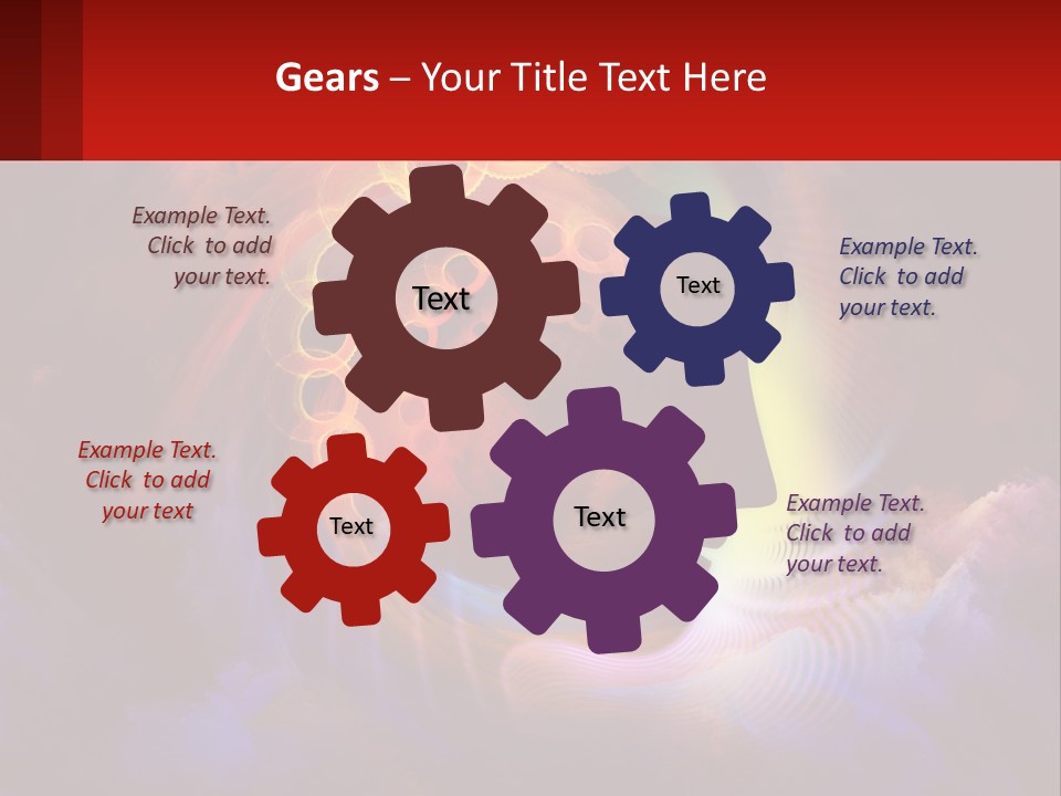 A Person's Head With A Colorful Background PowerPoint Template