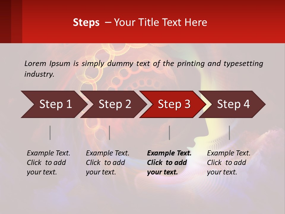A Person's Head With A Colorful Background PowerPoint Template