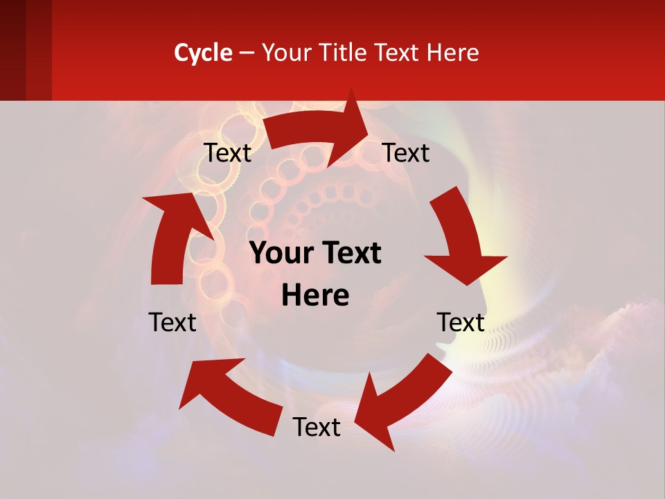 A Person's Head With A Colorful Background PowerPoint Template