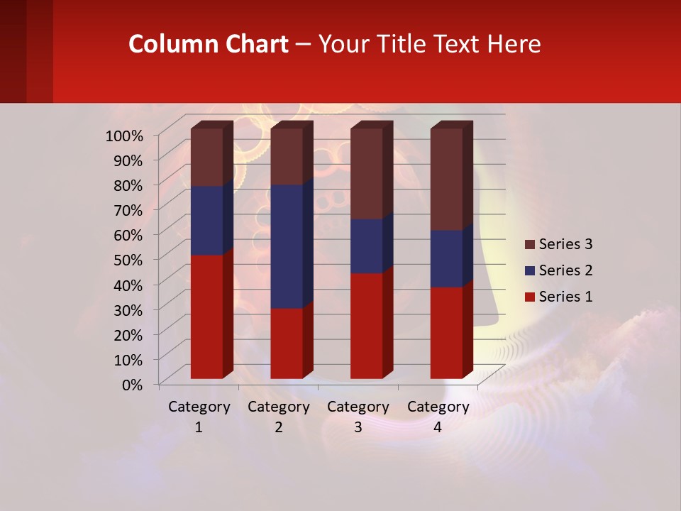 A Person's Head With A Colorful Background PowerPoint Template