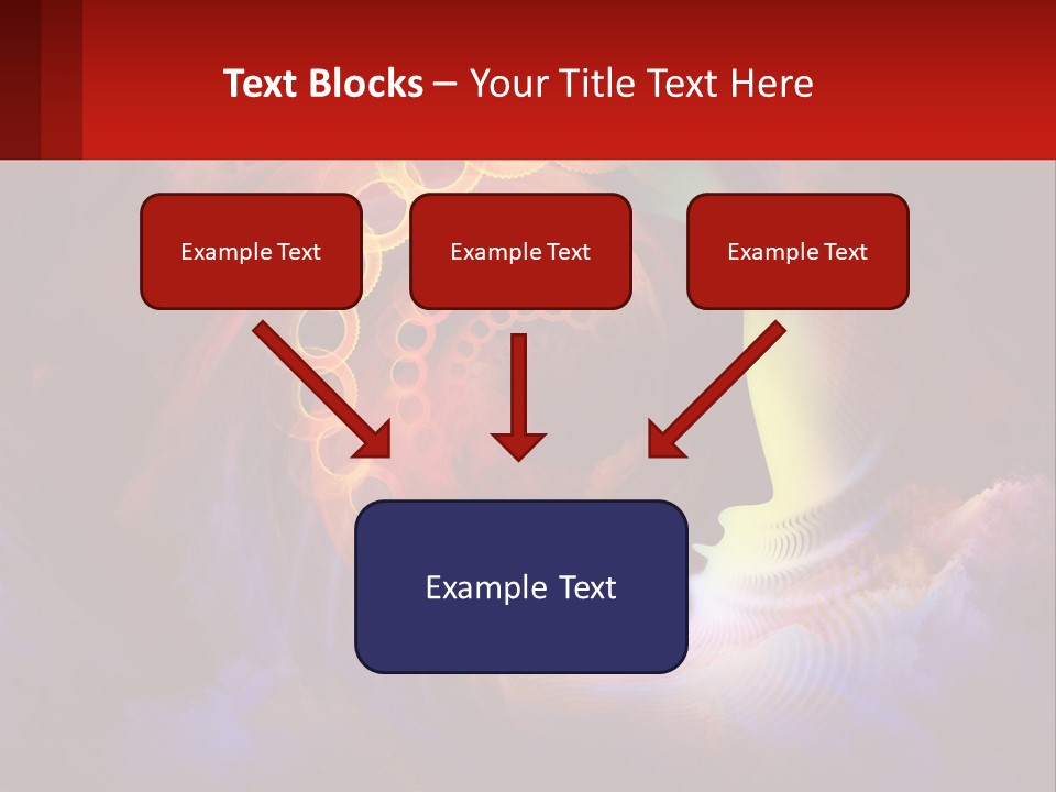 A Person's Head With A Colorful Background PowerPoint Template