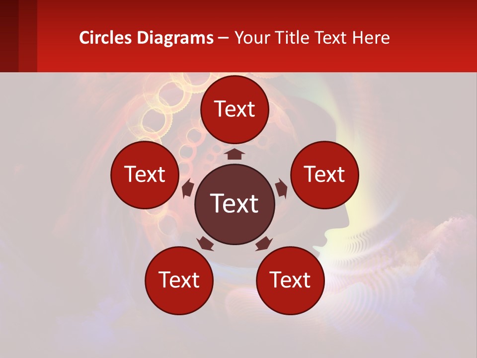 A Person's Head With A Colorful Background PowerPoint Template