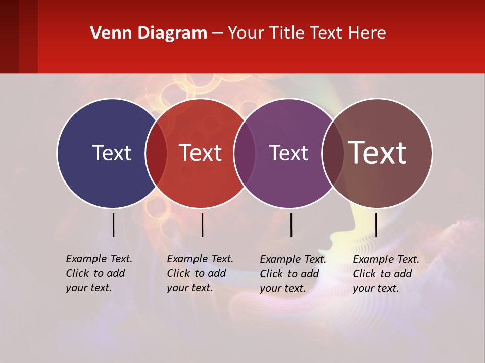 A Person's Head With A Colorful Background PowerPoint Template