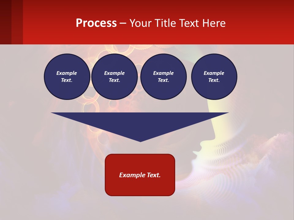 A Person's Head With A Colorful Background PowerPoint Template