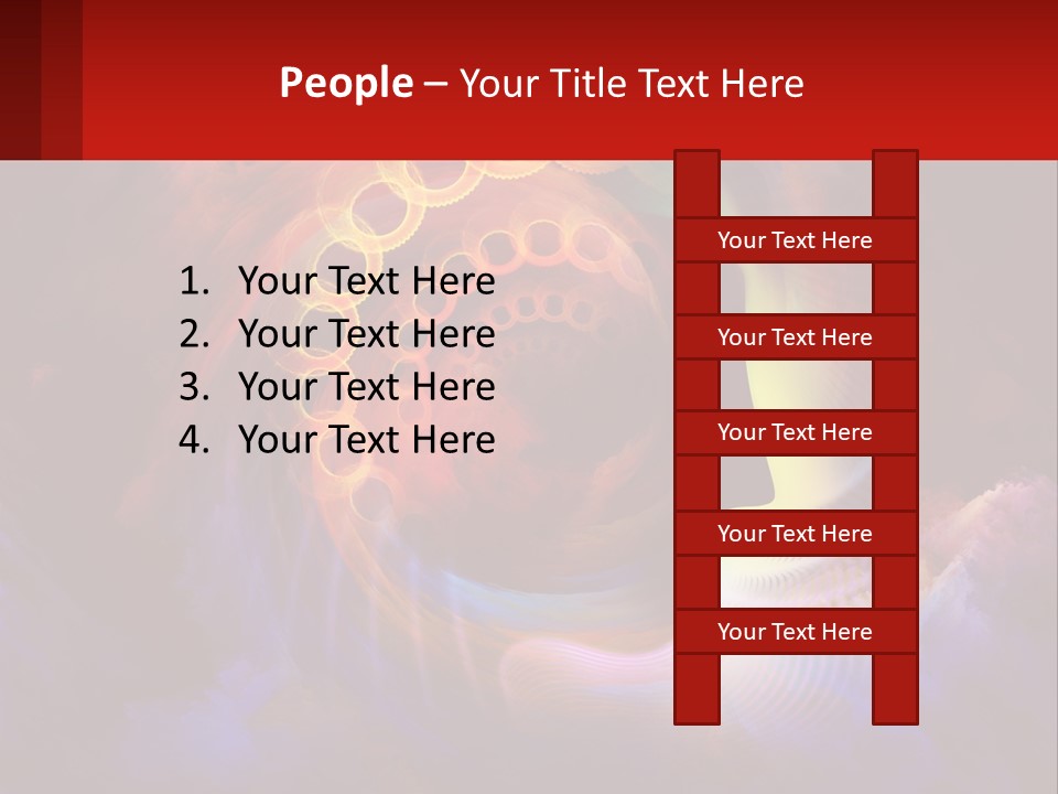 A Person's Head With A Colorful Background PowerPoint Template