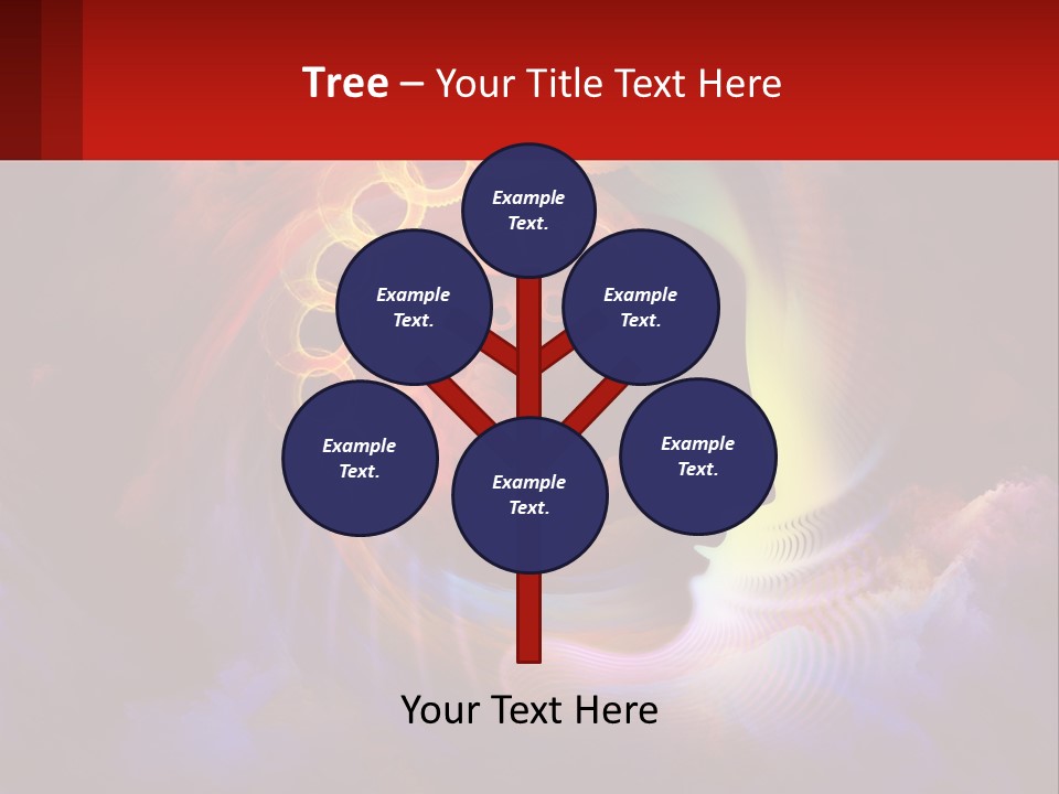 A Person's Head With A Colorful Background PowerPoint Template