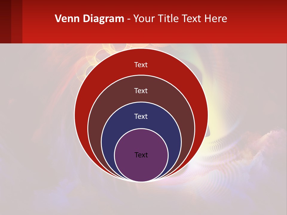 A Person's Head With A Colorful Background PowerPoint Template