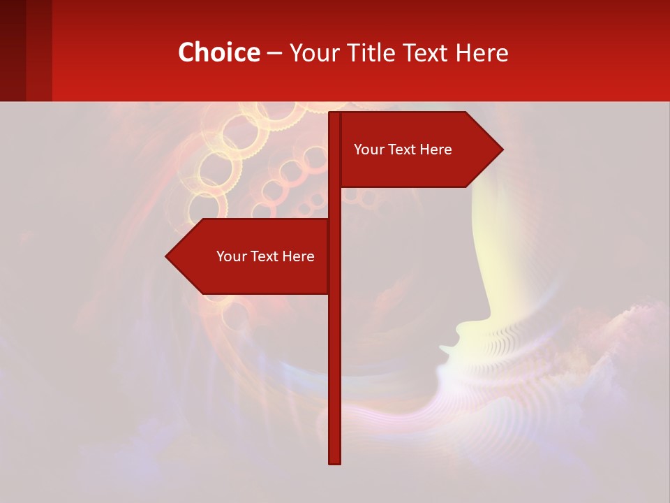 A Person's Head With A Colorful Background PowerPoint Template