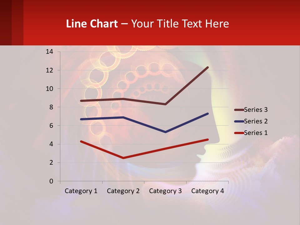 A Person's Head With A Colorful Background PowerPoint Template
