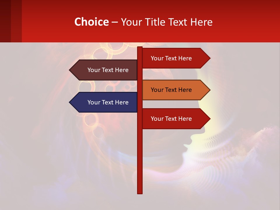 A Person's Head With A Colorful Background PowerPoint Template