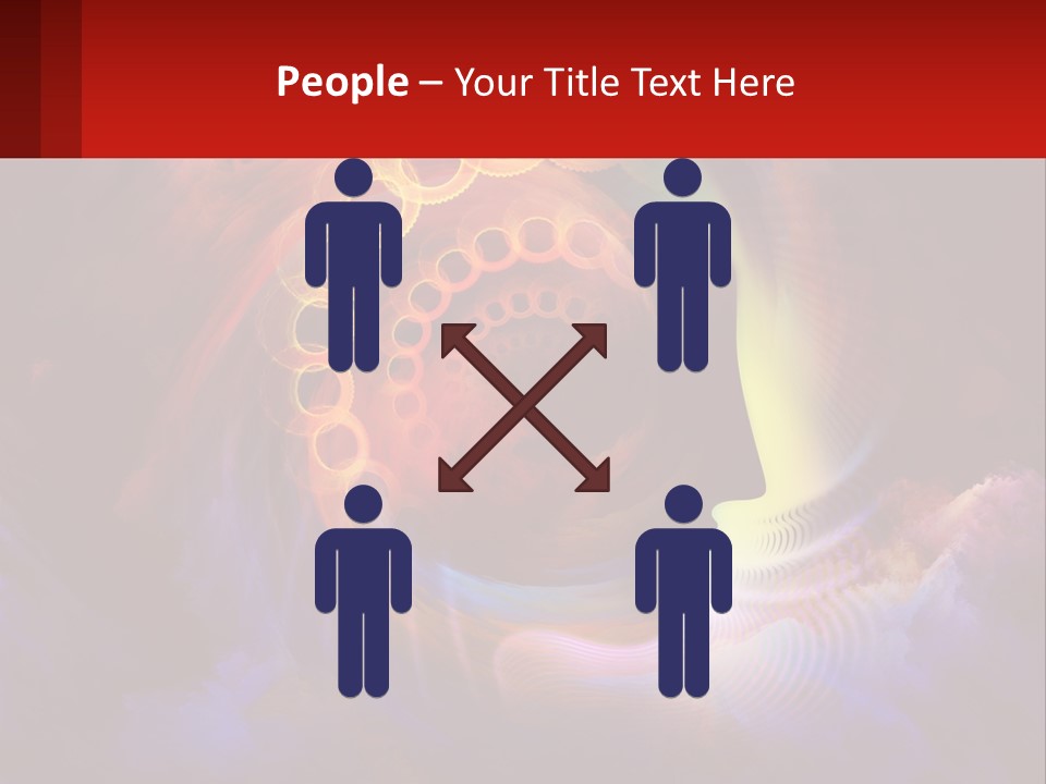 A Person's Head With A Colorful Background PowerPoint Template