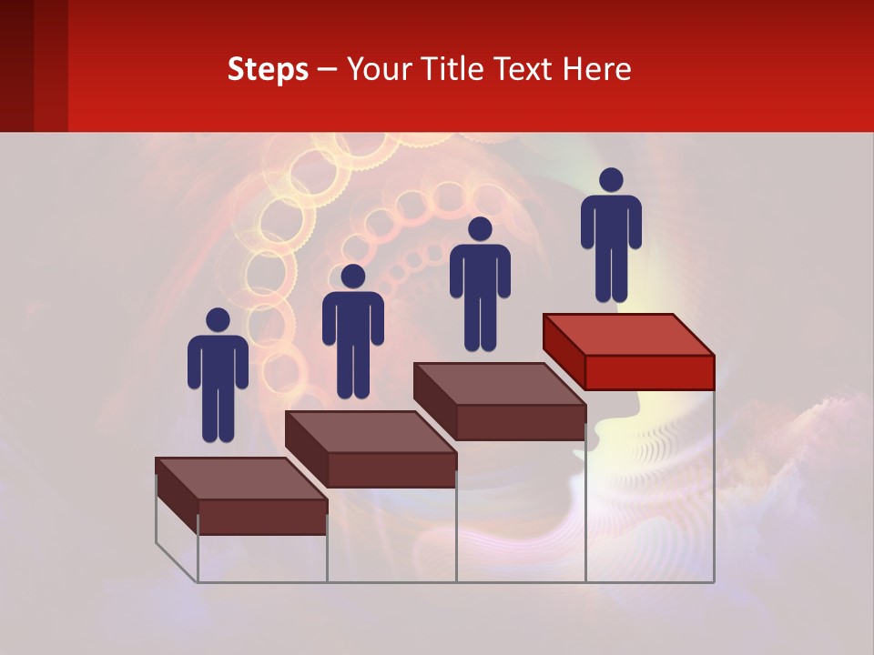 A Person's Head With A Colorful Background PowerPoint Template