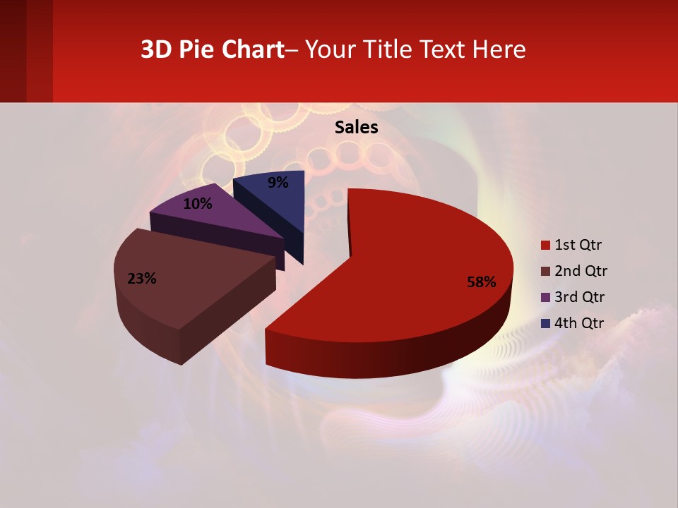 A Person's Head With A Colorful Background PowerPoint Template