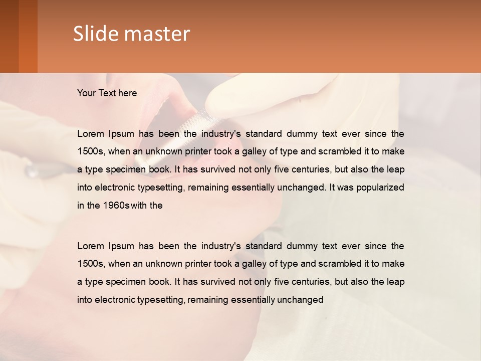 A Woman Getting Her Teeth Checked By A Dentist PowerPoint Template