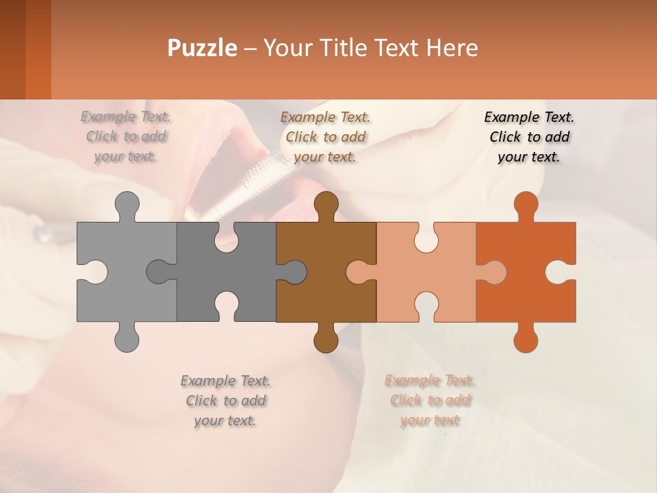 A Woman Getting Her Teeth Checked By A Dentist PowerPoint Template