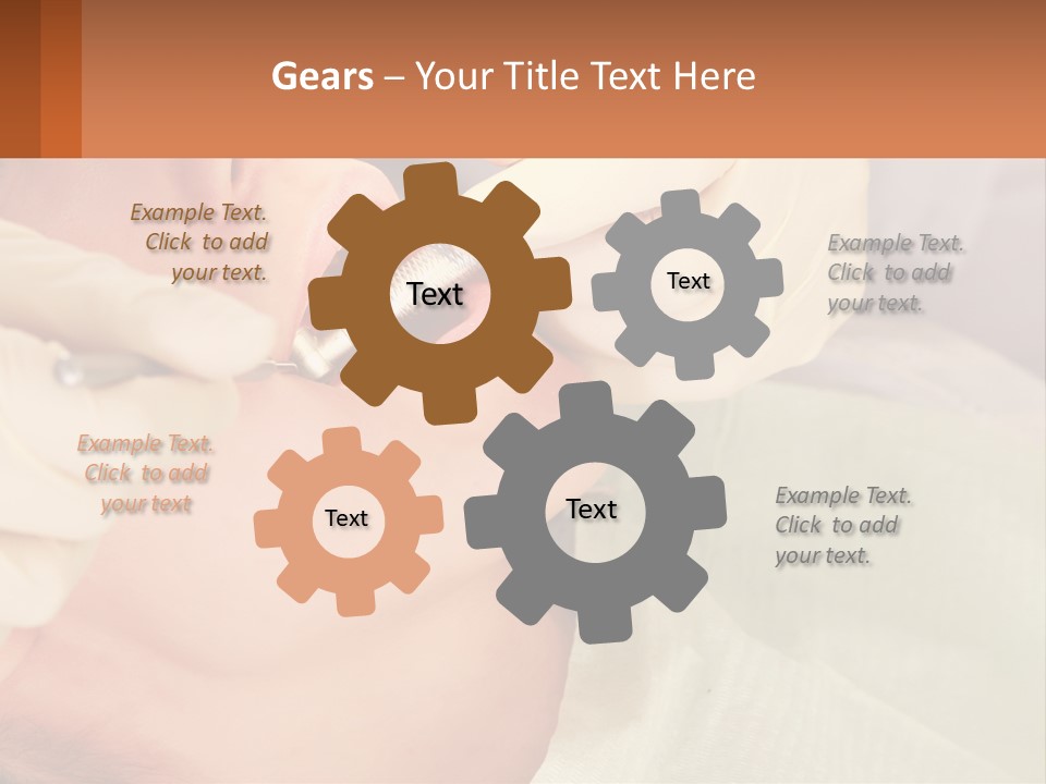A Woman Getting Her Teeth Checked By A Dentist PowerPoint Template