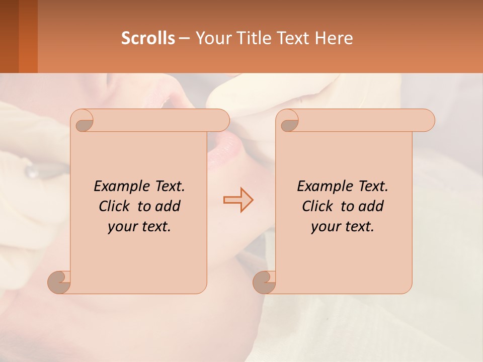 A Woman Getting Her Teeth Checked By A Dentist PowerPoint Template