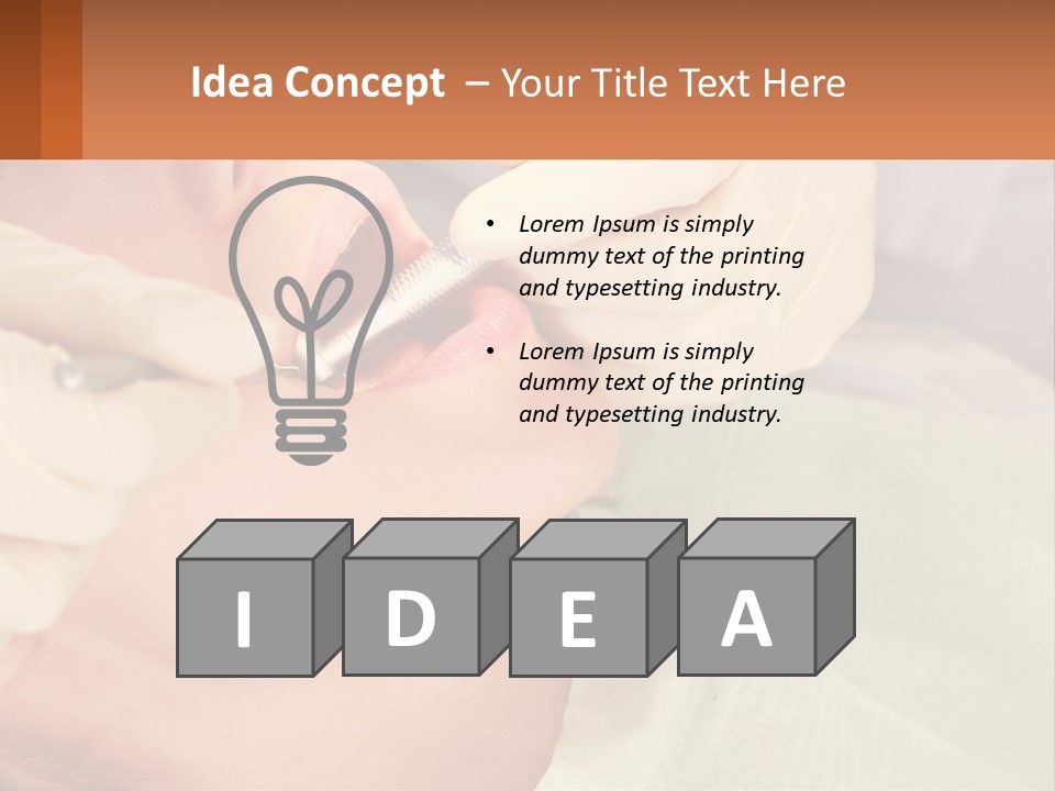 A Woman Getting Her Teeth Checked By A Dentist PowerPoint Template