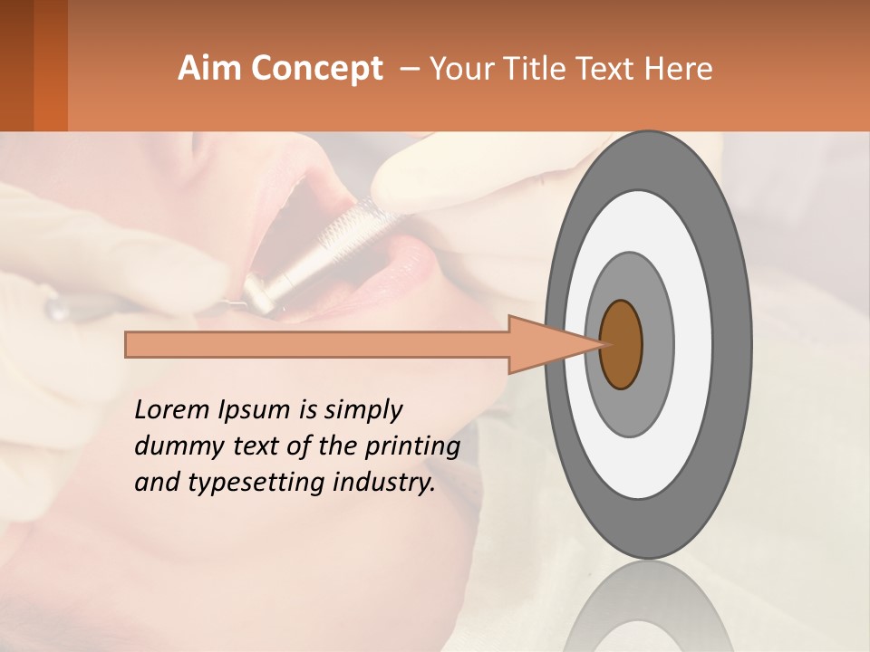 A Woman Getting Her Teeth Checked By A Dentist PowerPoint Template