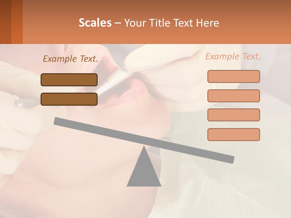 A Woman Getting Her Teeth Checked By A Dentist PowerPoint Template