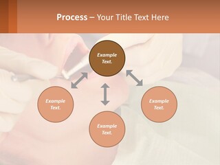 A Woman Getting Her Teeth Checked By A Dentist PowerPoint Template