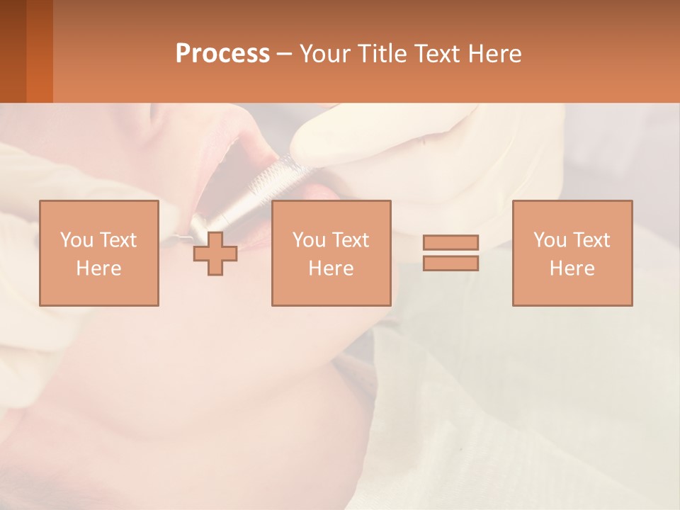 A Woman Getting Her Teeth Checked By A Dentist PowerPoint Template