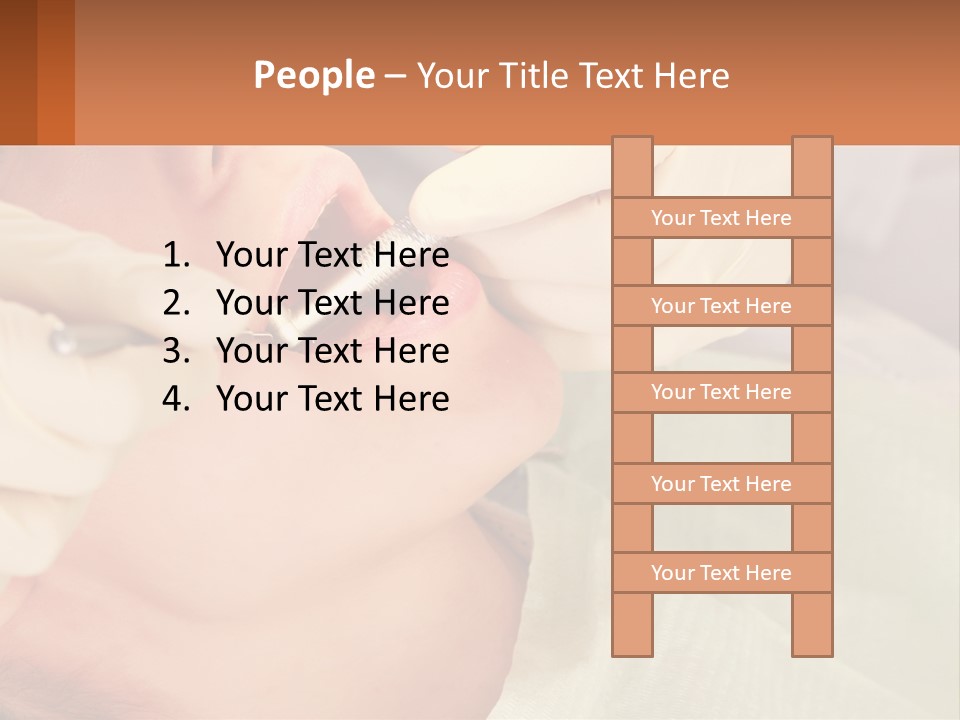 A Woman Getting Her Teeth Checked By A Dentist PowerPoint Template