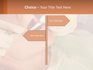 A Woman Getting Her Teeth Checked By A Dentist PowerPoint Template
