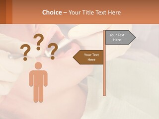 A Woman Getting Her Teeth Checked By A Dentist PowerPoint Template