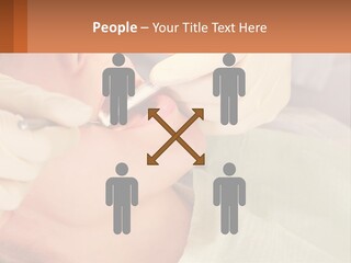 A Woman Getting Her Teeth Checked By A Dentist PowerPoint Template