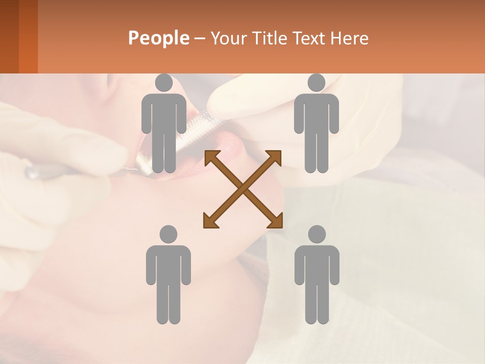 A Woman Getting Her Teeth Checked By A Dentist PowerPoint Template