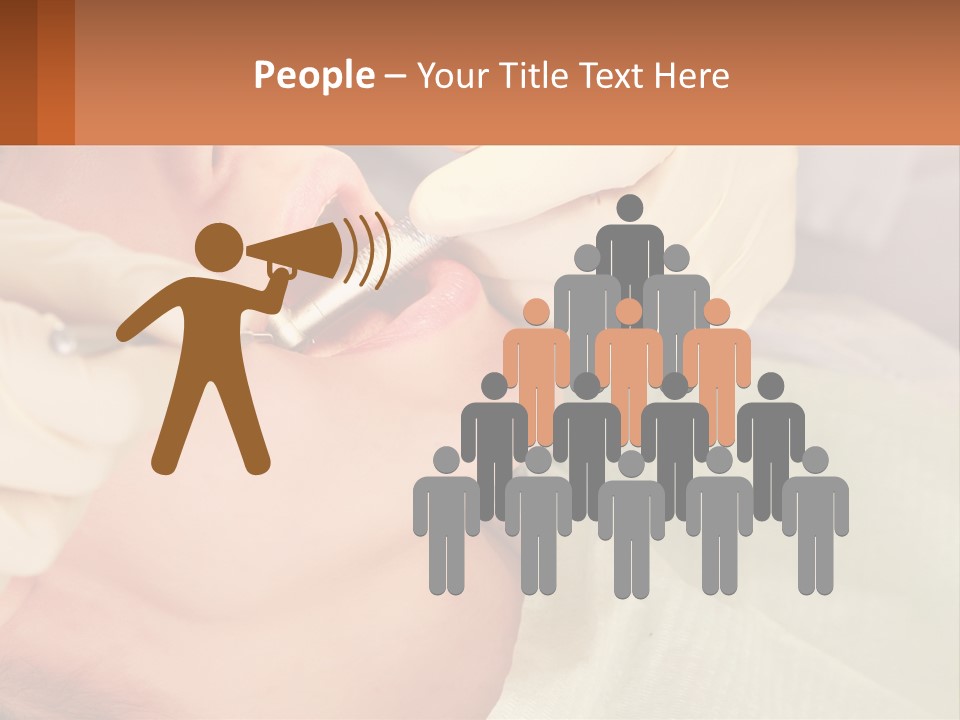 A Woman Getting Her Teeth Checked By A Dentist PowerPoint Template