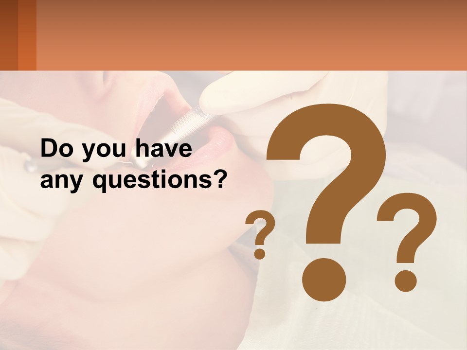 A Woman Getting Her Teeth Checked By A Dentist PowerPoint Template