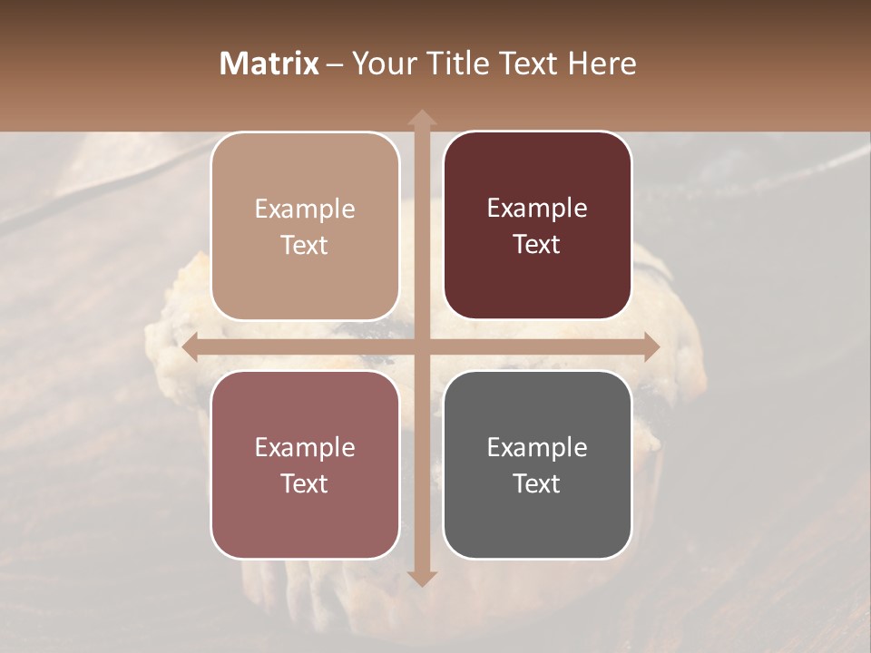 A Blueberry Muffin Sitting On Top Of A Wooden Table PowerPoint Template