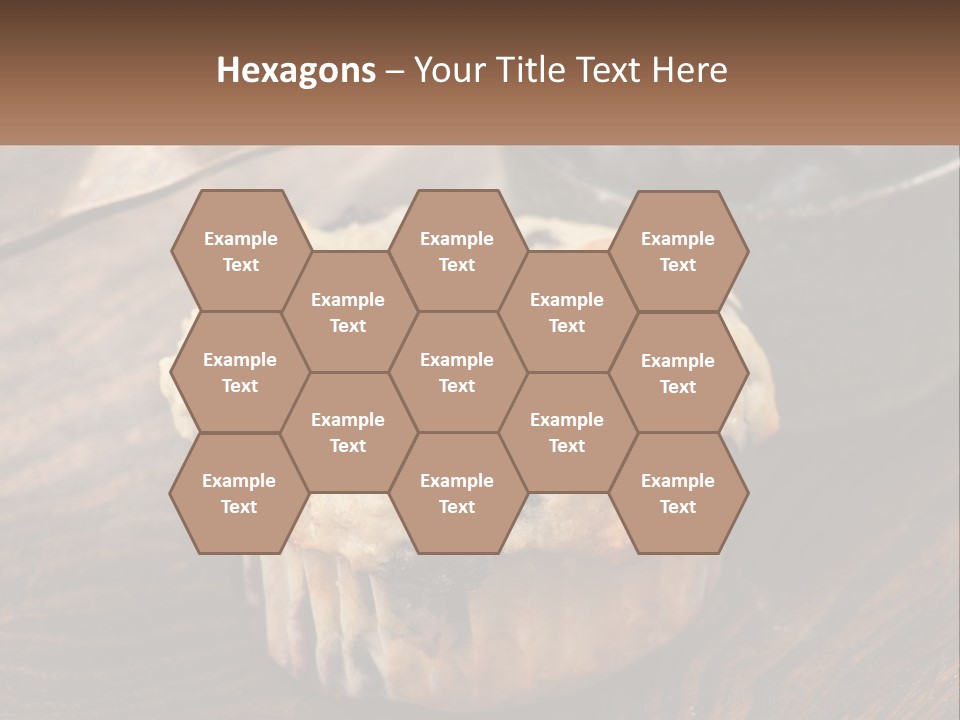 A Blueberry Muffin Sitting On Top Of A Wooden Table PowerPoint Template