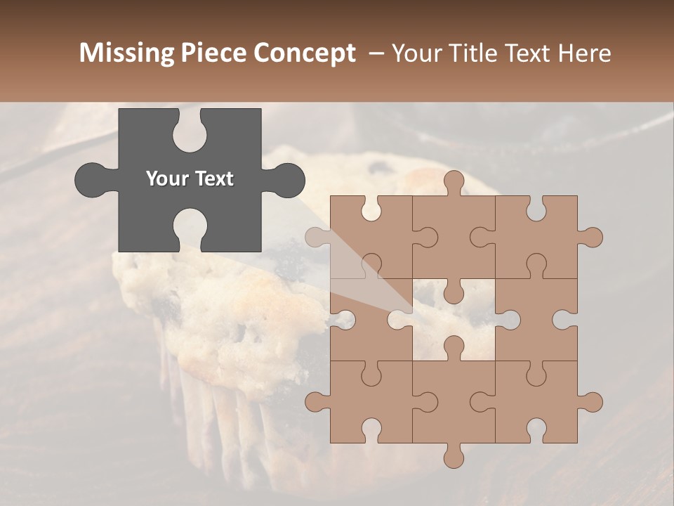 A Blueberry Muffin Sitting On Top Of A Wooden Table PowerPoint Template