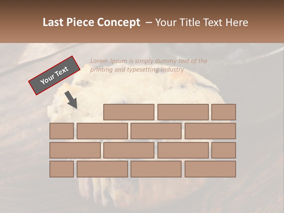 A Blueberry Muffin Sitting On Top Of A Wooden Table PowerPoint Template