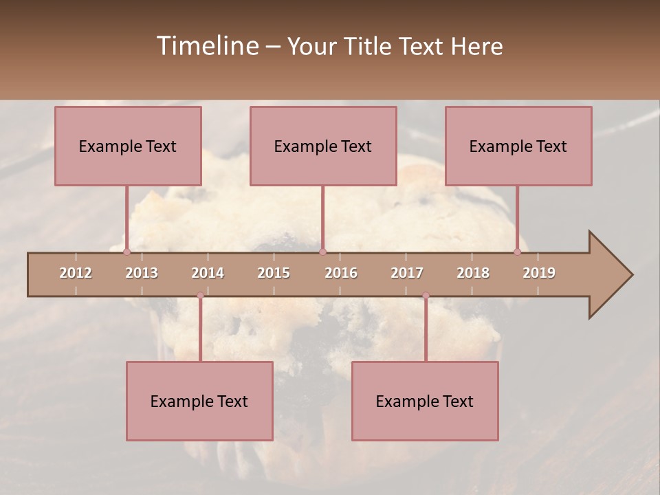 A Blueberry Muffin Sitting On Top Of A Wooden Table PowerPoint Template