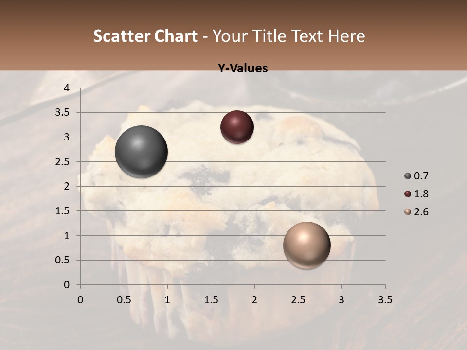 A Blueberry Muffin Sitting On Top Of A Wooden Table PowerPoint Template