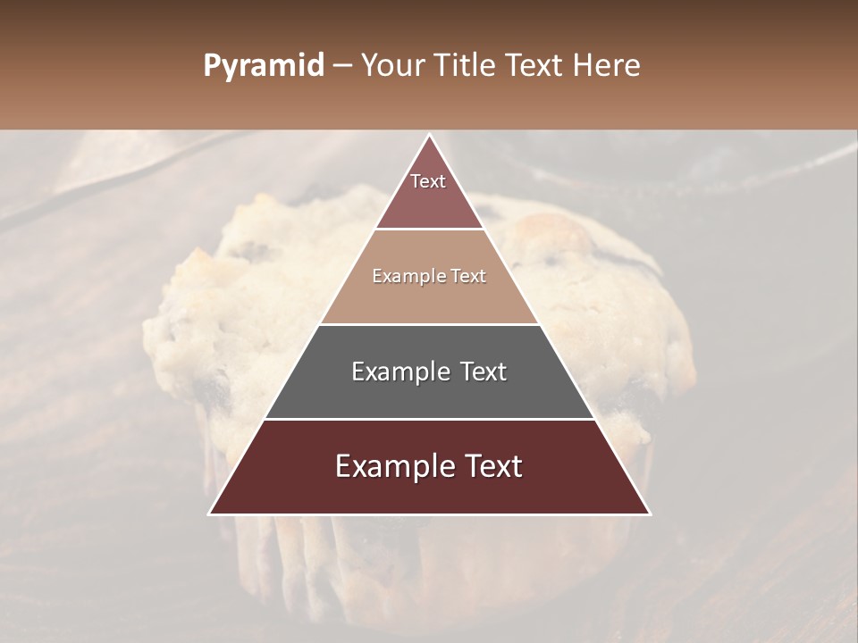 A Blueberry Muffin Sitting On Top Of A Wooden Table PowerPoint Template