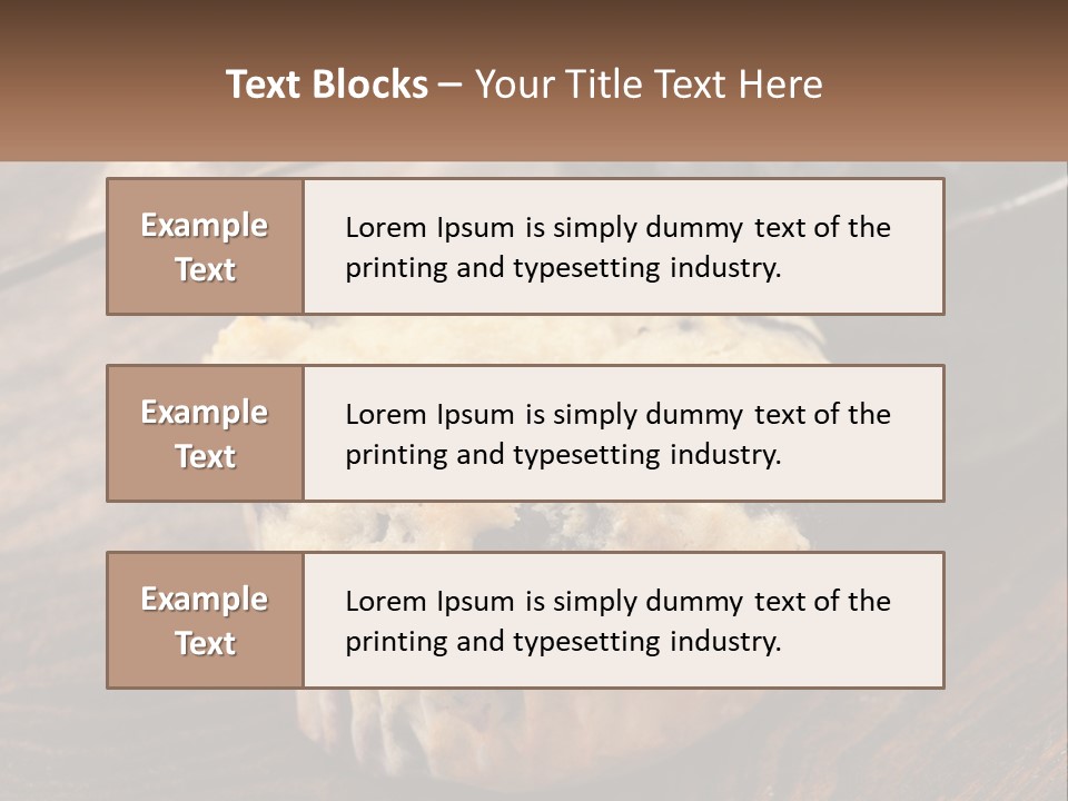 A Blueberry Muffin Sitting On Top Of A Wooden Table PowerPoint Template