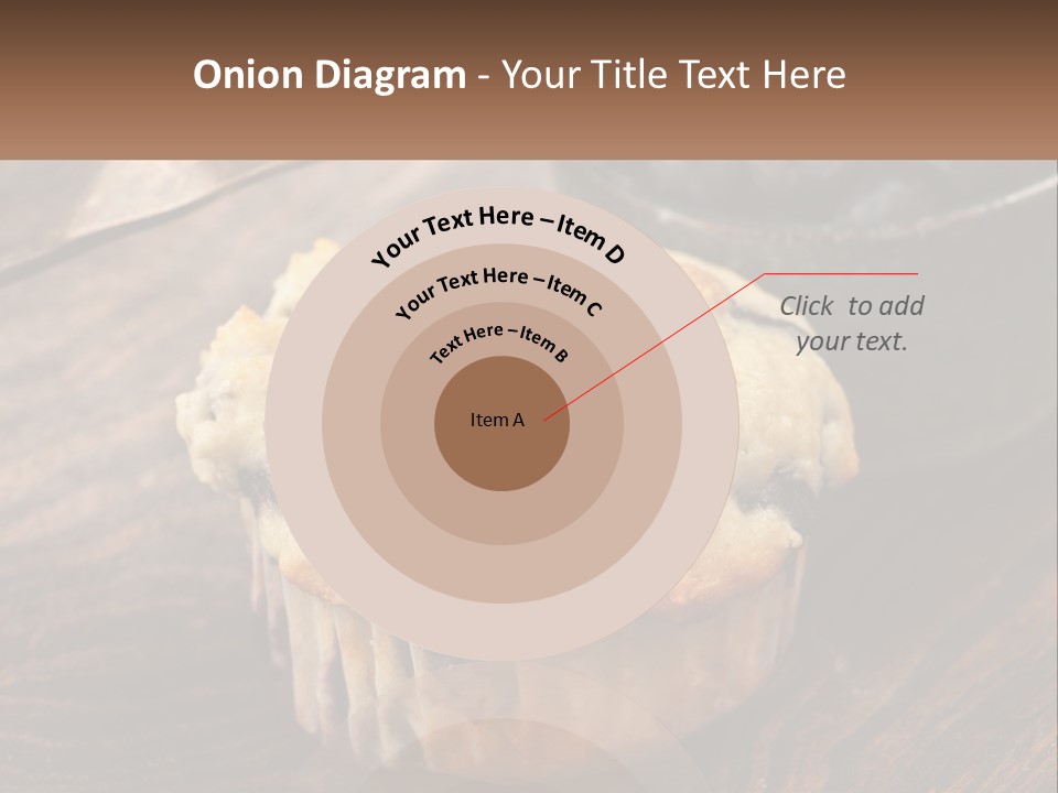 A Blueberry Muffin Sitting On Top Of A Wooden Table PowerPoint Template