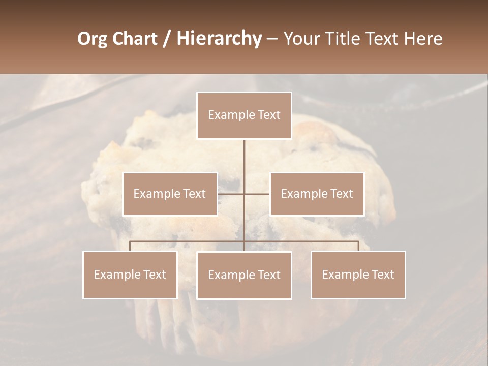 A Blueberry Muffin Sitting On Top Of A Wooden Table PowerPoint Template