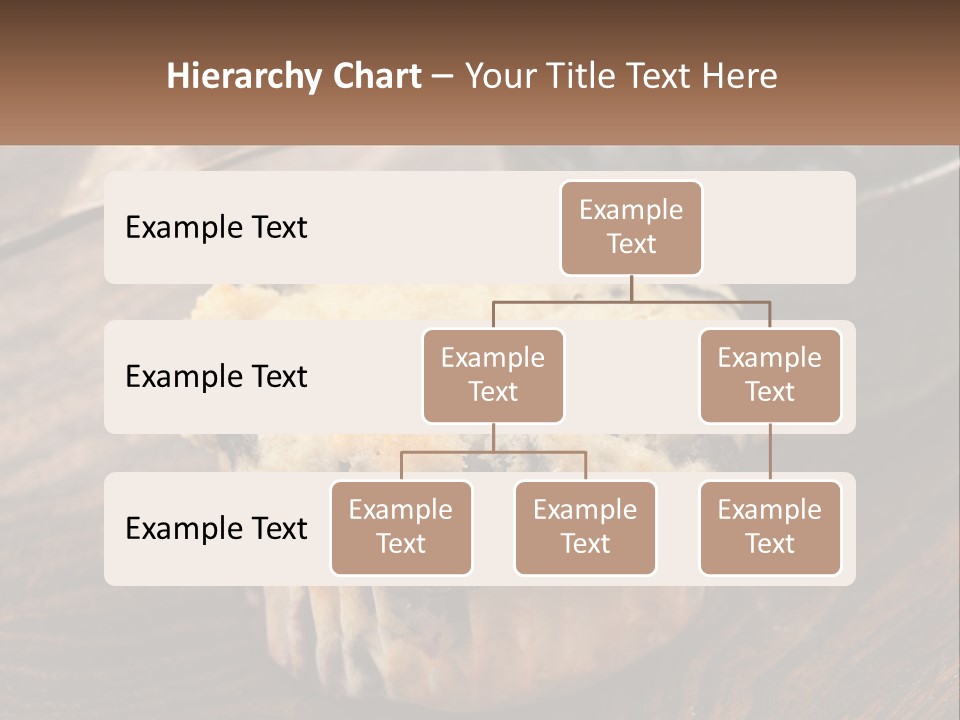 A Blueberry Muffin Sitting On Top Of A Wooden Table PowerPoint Template