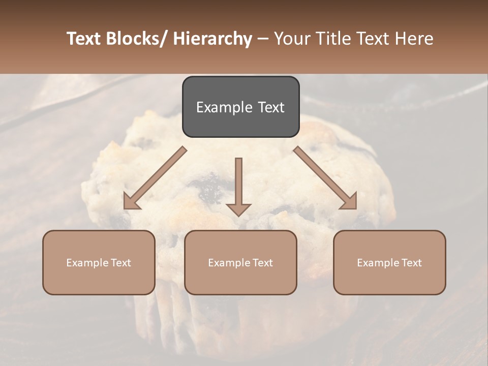 A Blueberry Muffin Sitting On Top Of A Wooden Table PowerPoint Template